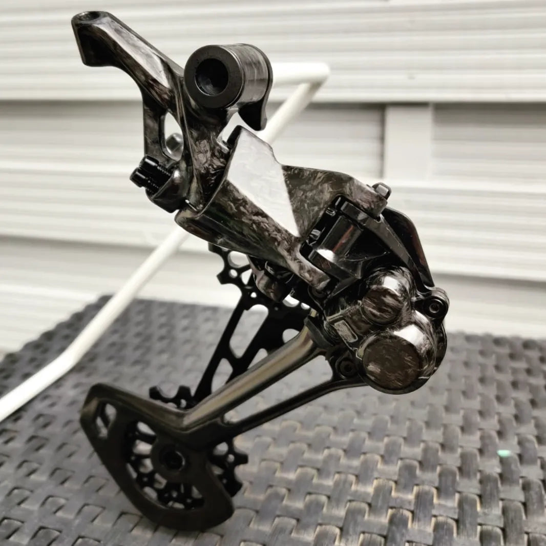 carbon upgrade for shimano XTR M9100 derailleur + extralite pulley wheels
