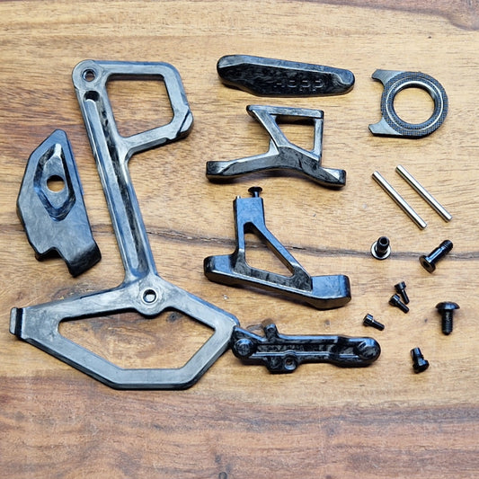 DIY carbon upgrade kit stage 2 for SRAM transmission derailleur