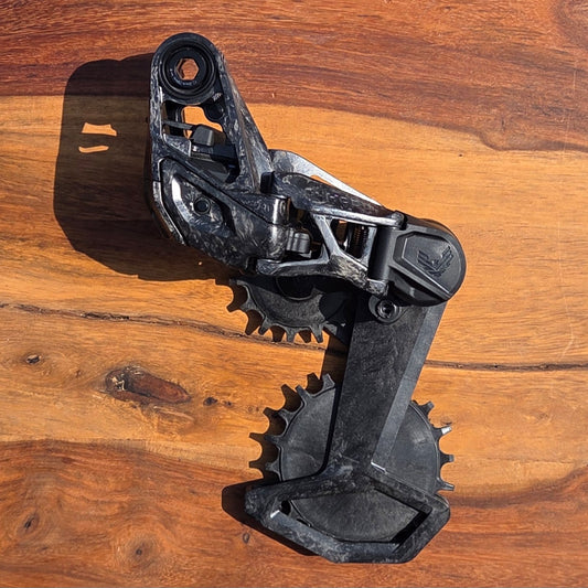 SRAM Eagle Transmission derailleuer with full Carbon Upgrade + Carbon Oversized Pulley Cage