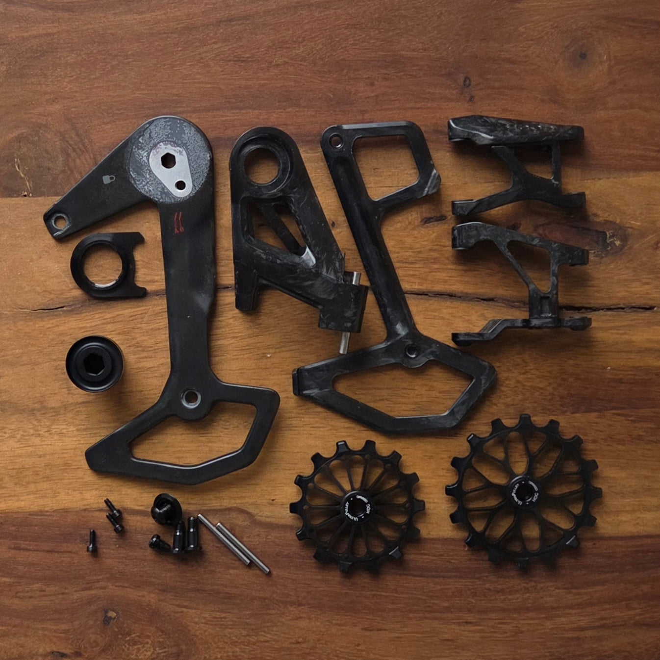 DIY carbon upgrade kit for SRAM GX SL transmission derailleur